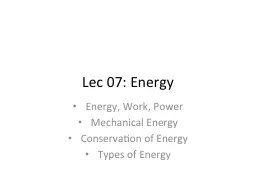 Lec  07: Energy