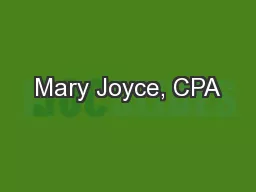 Mary Joyce, CPA