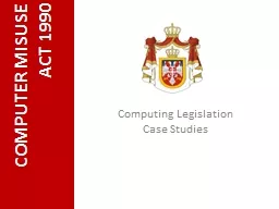 Computing Legislation Case Studies