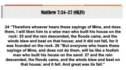 Matthew 7:24–27 (NKJV)