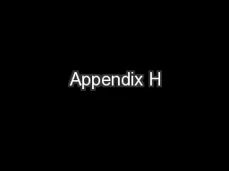 Appendix H