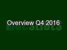 Overview Q4 2016