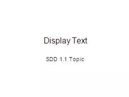 Display Text