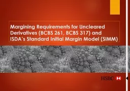Margining Requirements for Uncleared Derivatives (BCBS 261,