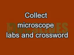 Collect microscope labs and crossword