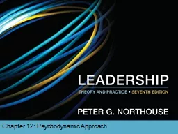 Chapter 12: Psychodynamic Approach