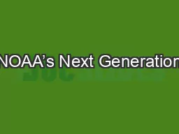 NOAA’s Next Generation