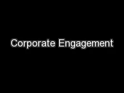 Corporate Engagement