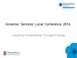Governor Services Local Conference 2014