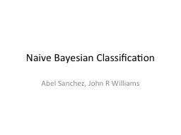 Naive Bayesian Classification