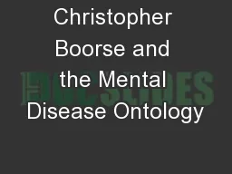 Christopher Boorse and the Mental Disease Ontology