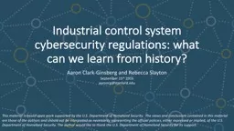 Industrial control system cybersecurity regulations: what c