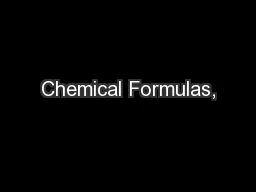 Chemical Formulas,
