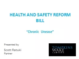 HEALTH AND SAFETY REFORM BILL