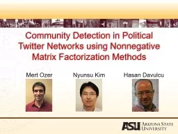 Community Detection in Political Twitter Networks using Non