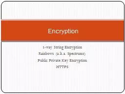 1-way String Encryption