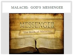 Malachi:  God’s Messenger