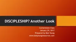 DISCIPLESHIP? Another Look