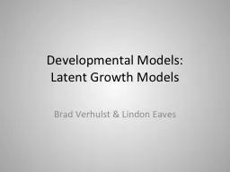 Developmental Models: