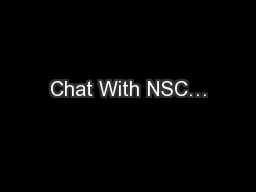 Chat With NSC…