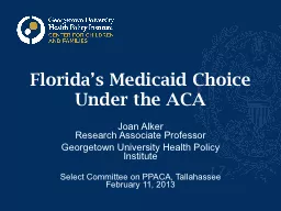 Florida’s Medicaid Choice