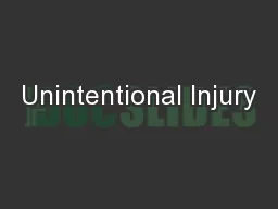 Unintentional Injury