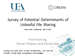 Survey of Potential Determinants of Unlawful File Sharing