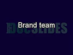 Brand team