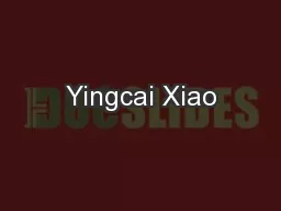 Yingcai Xiao