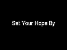 Set Your Hope By