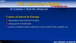 1 Causes of unrest in Europe