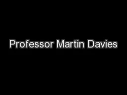 Professor Martin Davies