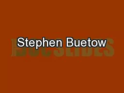 Stephen Buetow