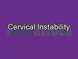 Cervical Instability