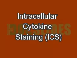 Intracellular Cytokine Staining (ICS)