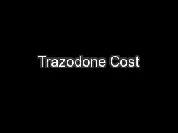 Trazodone Cost