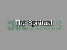 The Spiritual