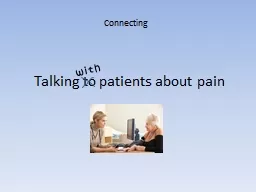 Talking to patients about pain
