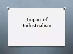 Impact of Industrialism