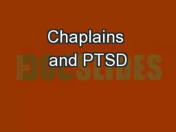 Chaplains and PTSD
