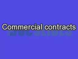 Commercial contracts