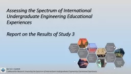 Assessing the Spectrum of International Undergraduate Engin