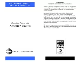 Care of the Patient with Anterior Uveitis OPTOMETRIC C