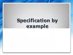 Specification by example