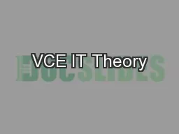 VCE IT Theory