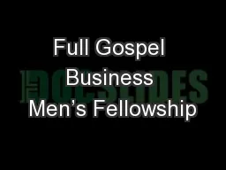 Full Gospel Business Men’s Fellowship