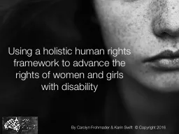 Using a holistic human rights framework to advance the righ