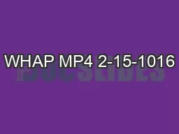 WHAP MP4 2-15-1016
