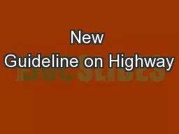 New Guideline on Highway
