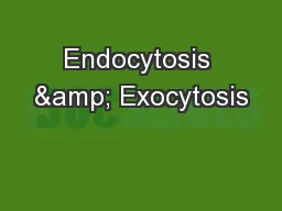 Endocytosis & Exocytosis